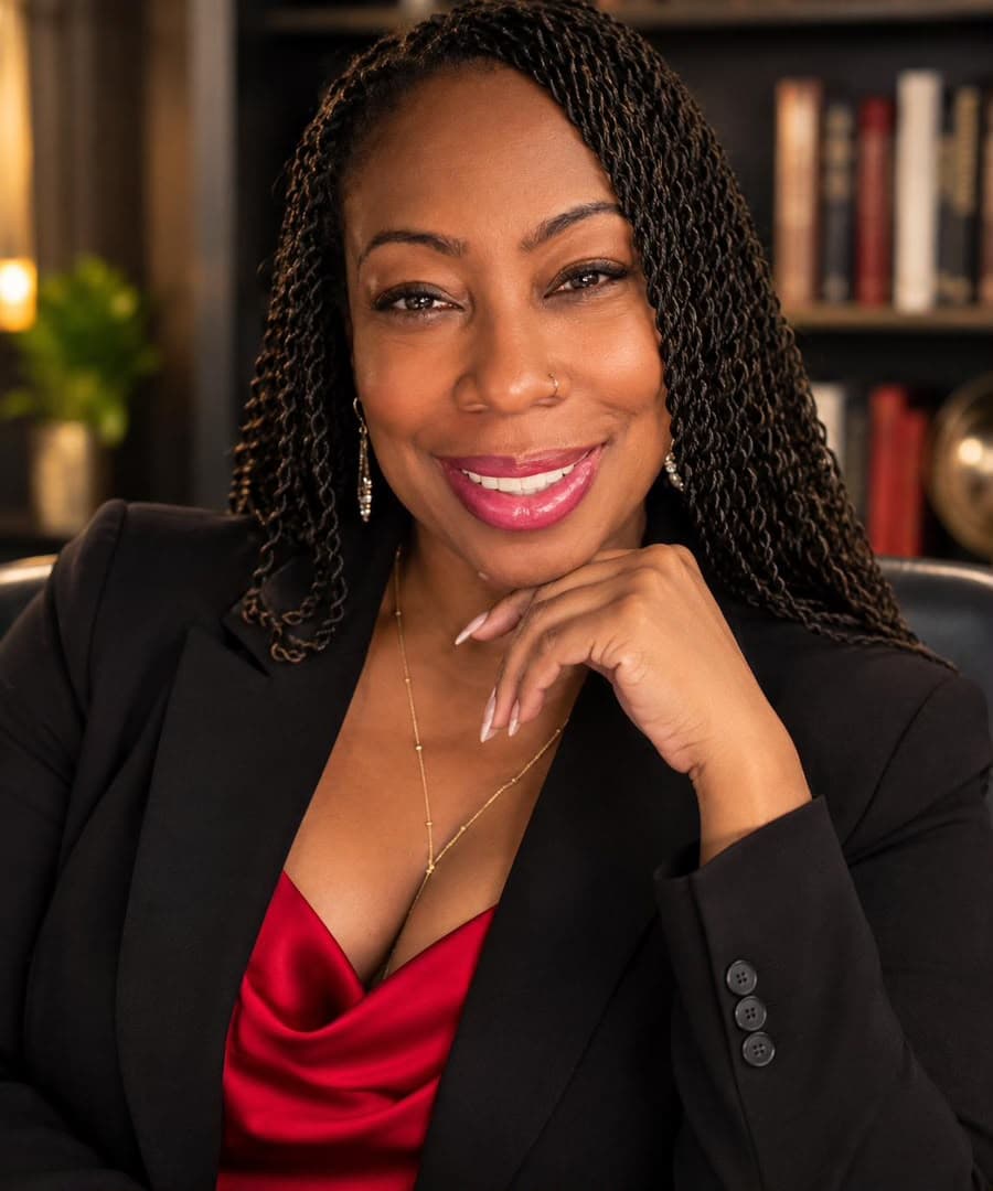 Keisha "WriteNow" Allen in her creative space